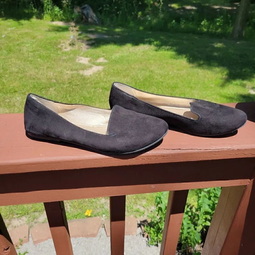 Abound Ladies solid black ballet slip on  flats, sz 5.5M